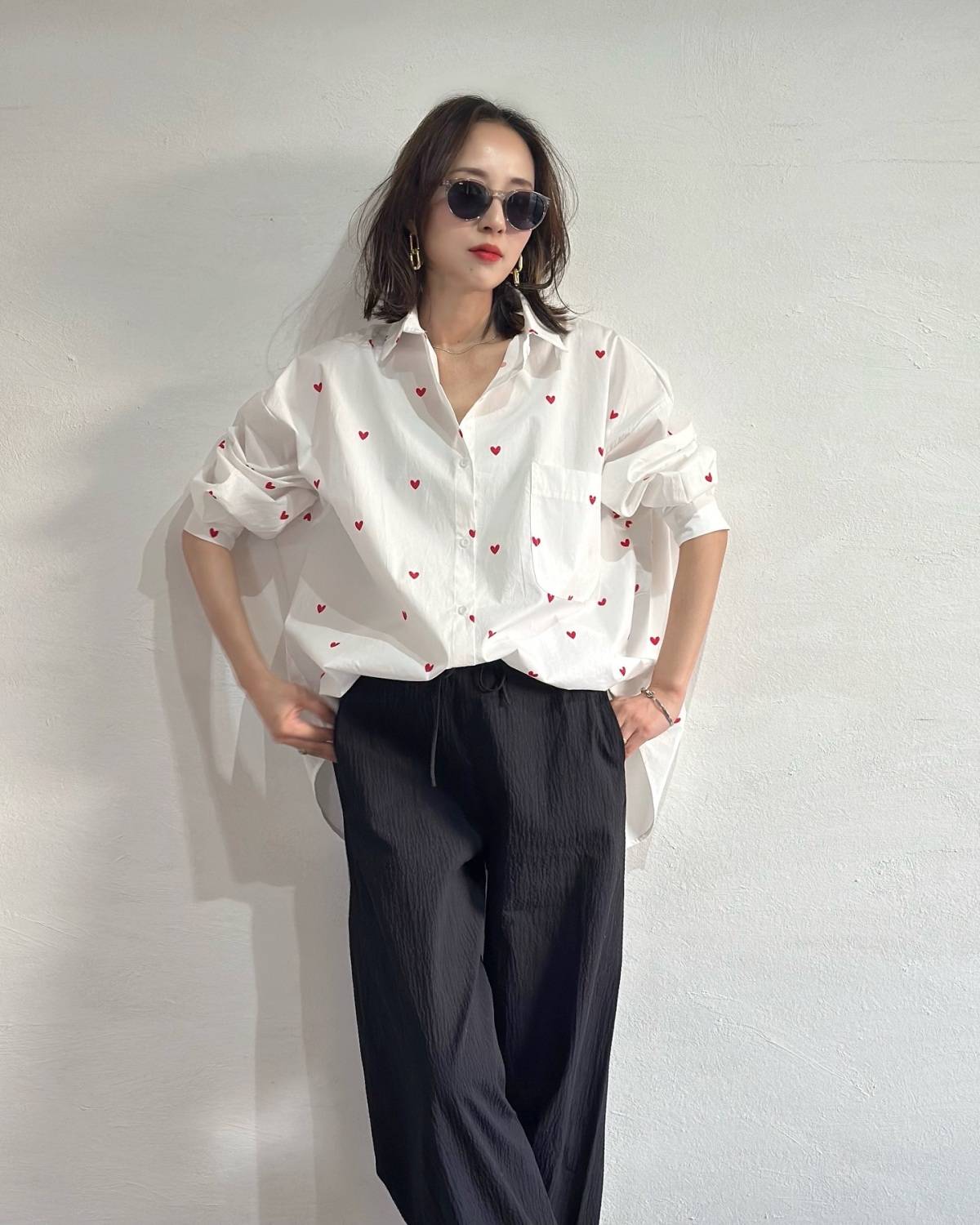 柄シャツを主役にする♡