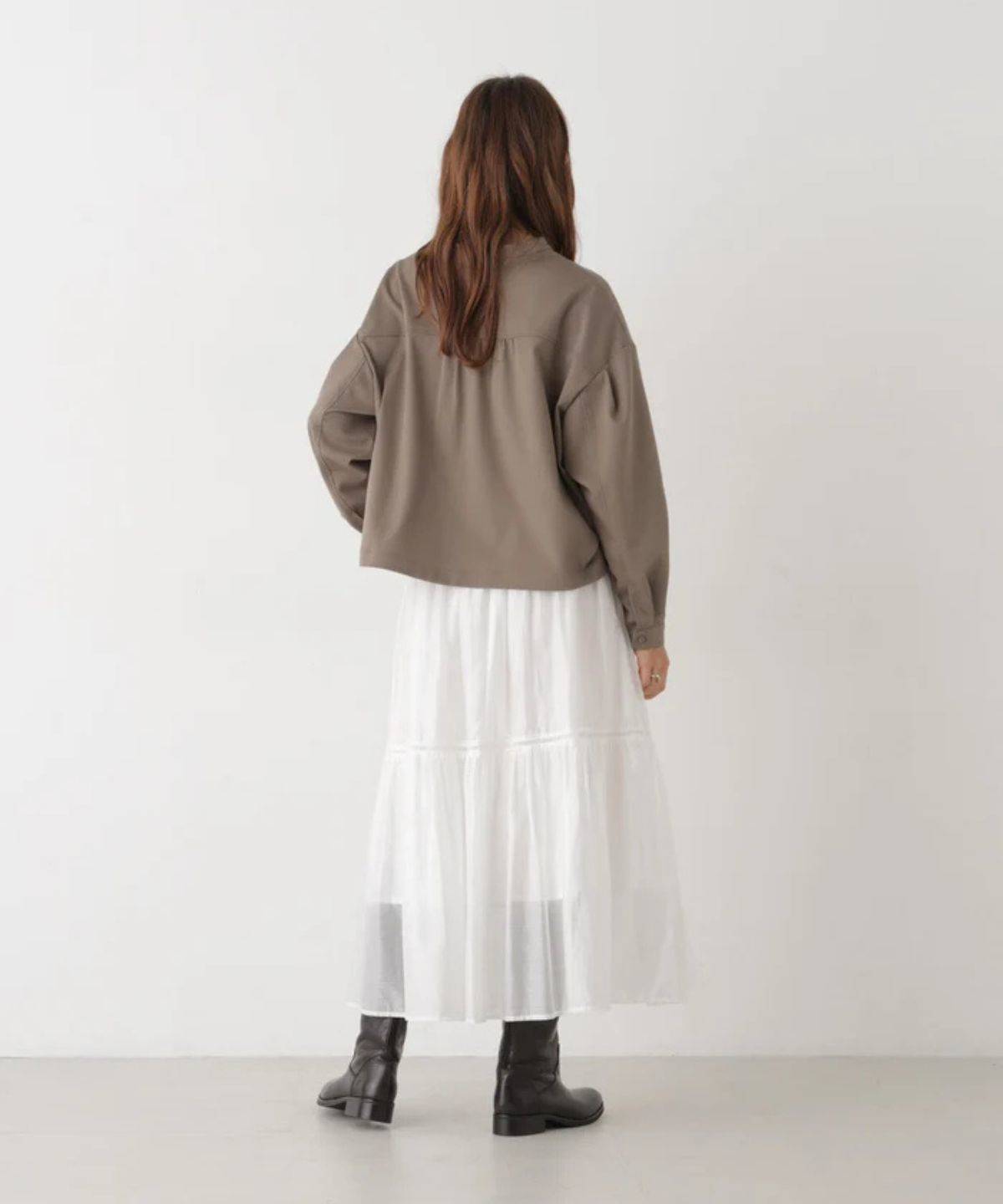 NANO universe スキッパークロップドツイルシャツ