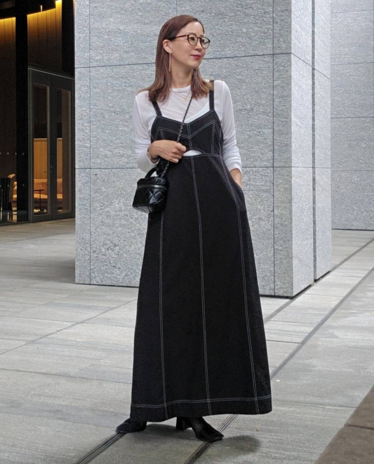 ステッチデザインのワンピースを主役にする♡