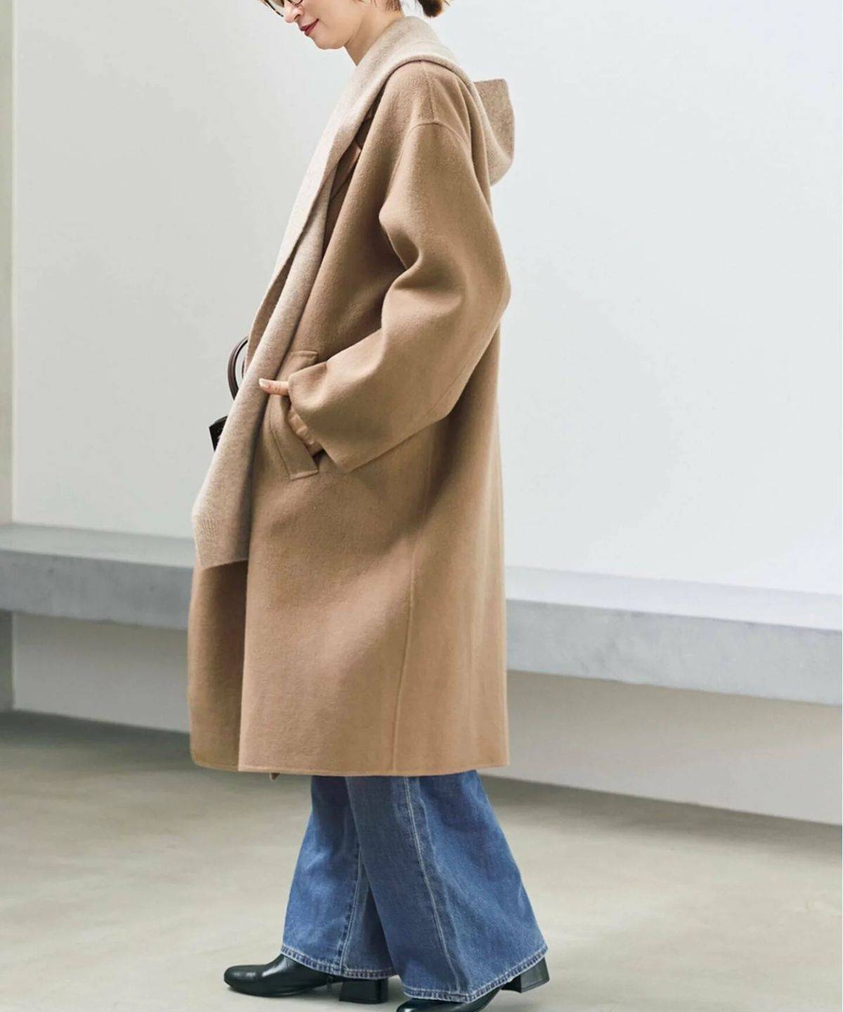 Spick & Span ビーバーダブルフェイスチェスターコート