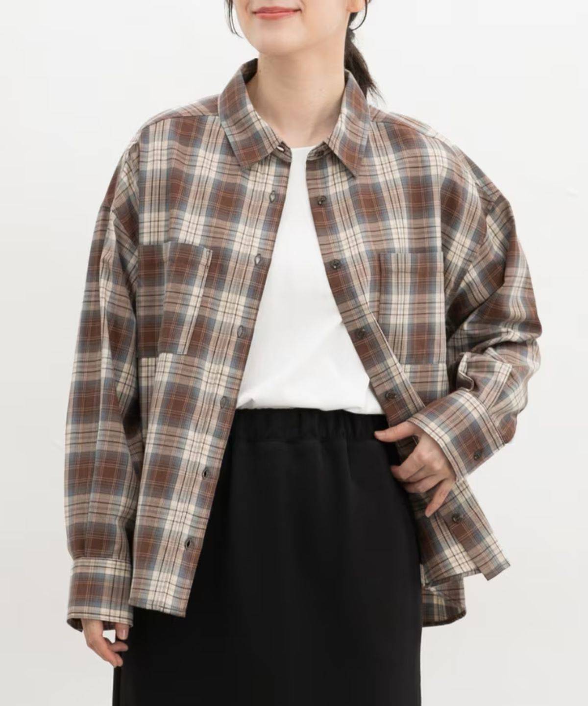 Honeys ゆるチェックシャツ