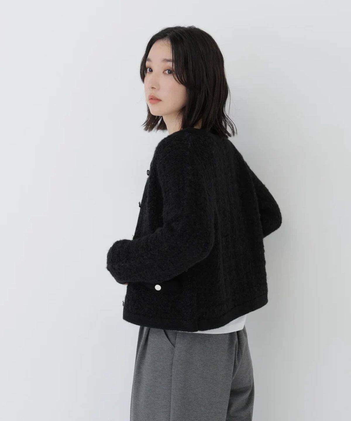 NATURAL BEAUTY BASIC ツイーディーカーディガン