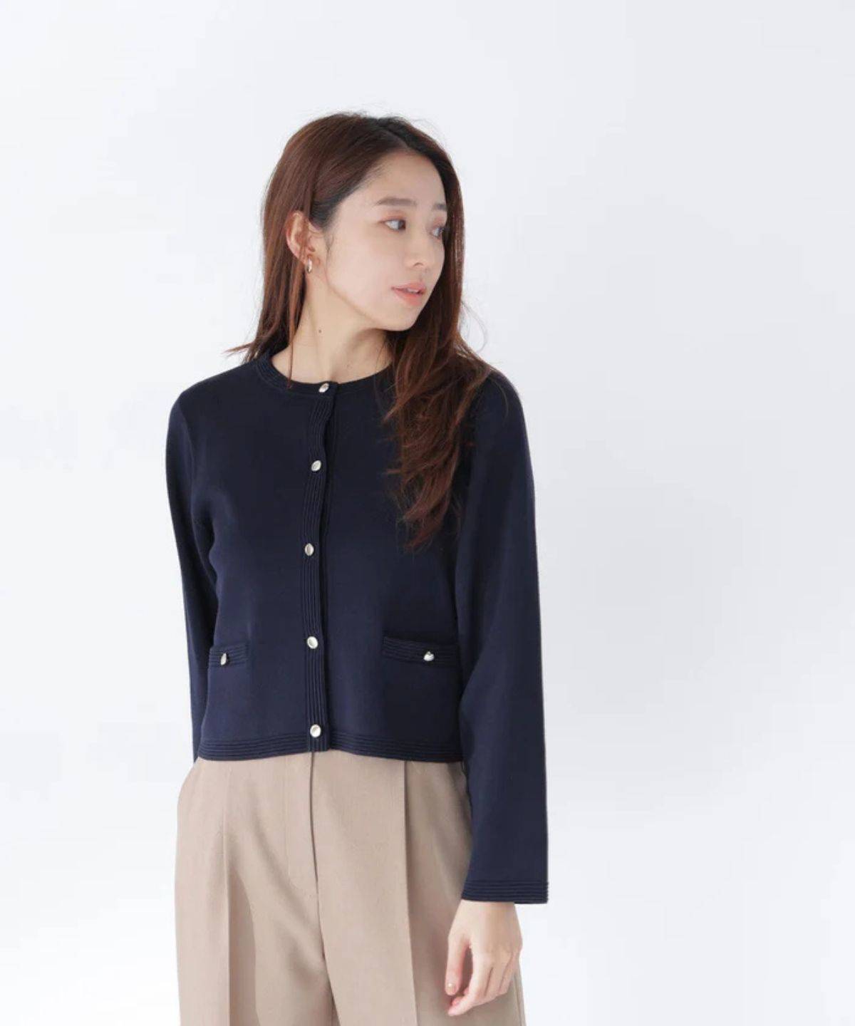 NATURAL BEAUTY BASIC シルクブレンドカーディガン