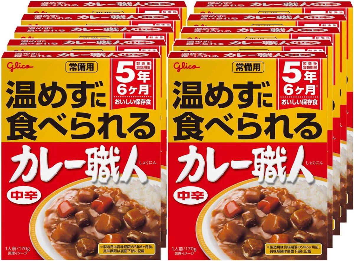 常備用 温めずに食べられるカレー職人 中辛 170g×10個